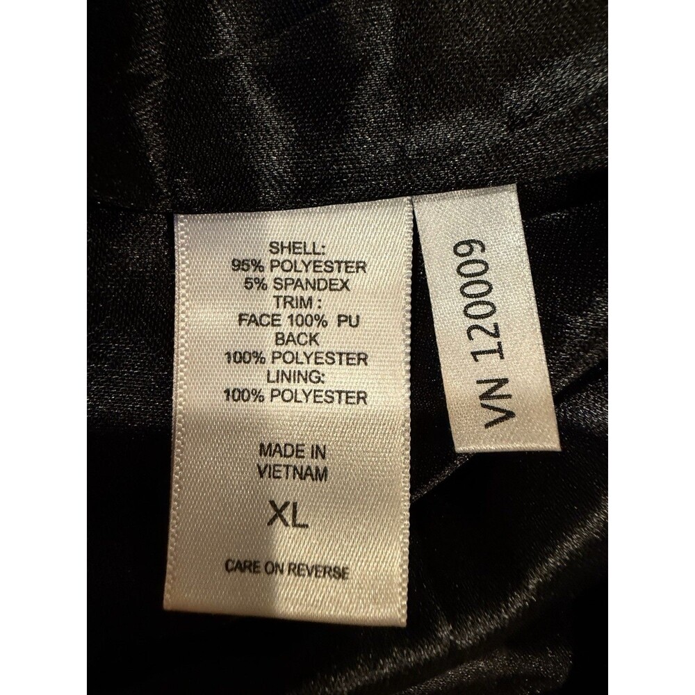 New York & Co. NY&Co. Black Faux-leather Chevron Sheath Dress Size XL - Picture 8 of 9